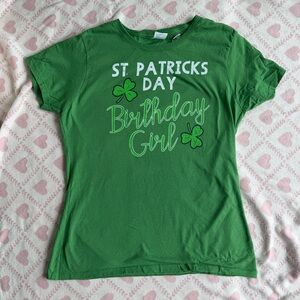 Green Women’s St. Patrick's Day Birthday Girl Tee